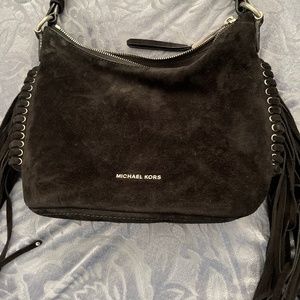 Micheal kors black suede purse